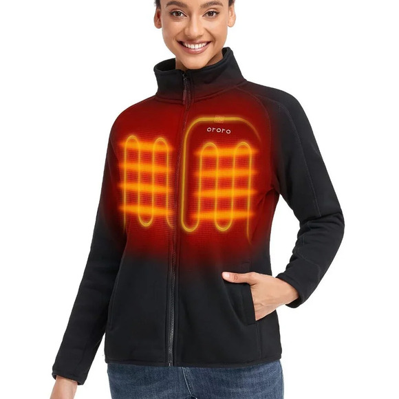 ORORO Jackets & Blazers - ORORO [Upgraded Battery] Women's Fleece Heated Jacket with Battery, Women Heated